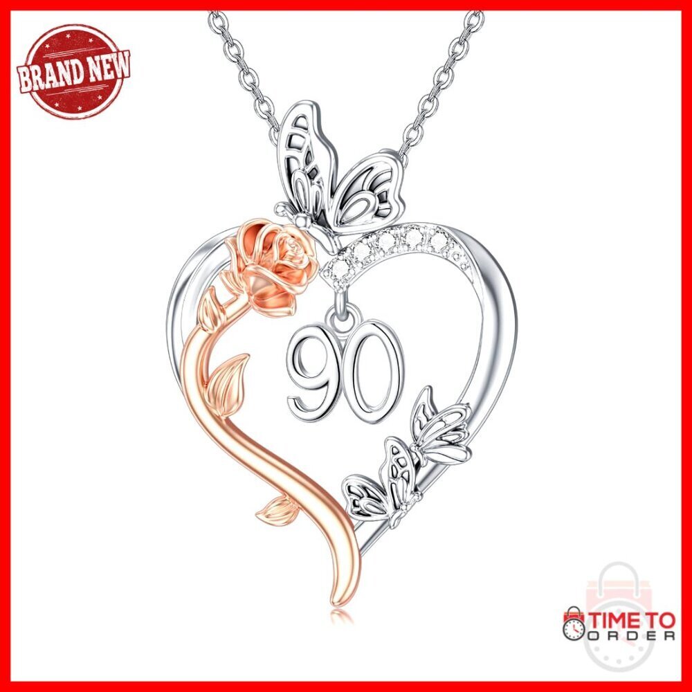 Sterling Silver Heart Butterfly Pendant Necklace 18 Inch Anniversary Gift